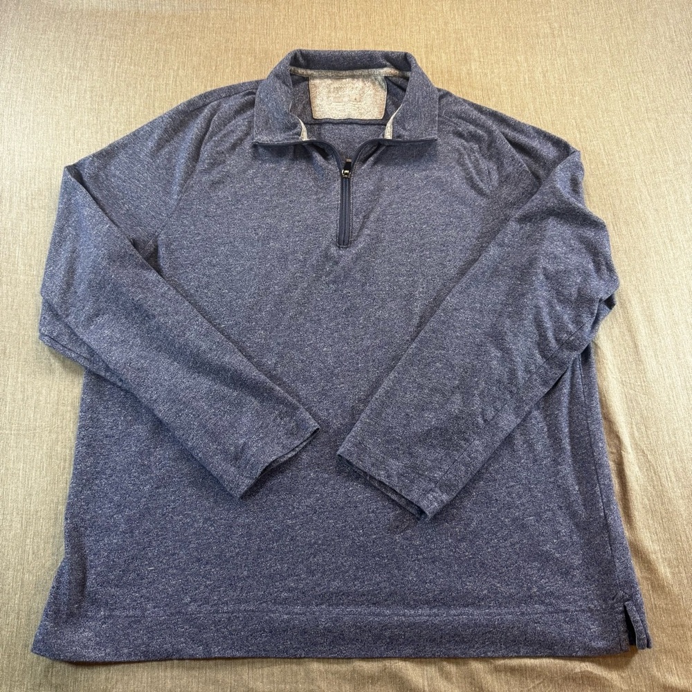 Banana Republic Half Zip Pullover Men’s Quick Dry Blue Long Sleeve Shirt Size XL